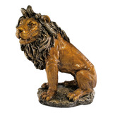 Estatua León Animal Sentado Arte Decoración Escultura
