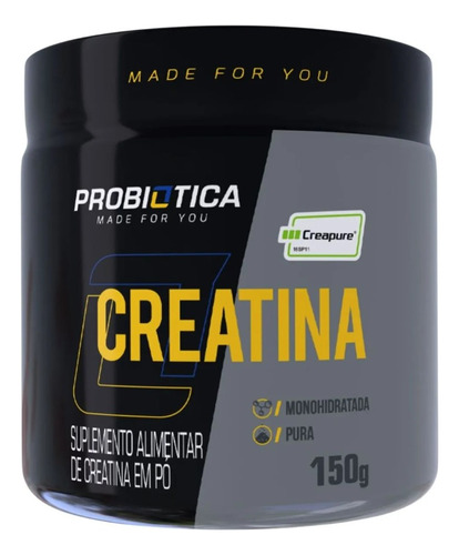 Creatina Creapure 150g Sem Sabor Probiotica