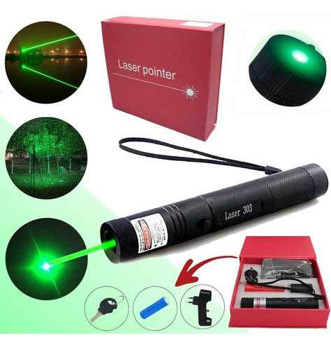 Caneta Laser Pointer Verde Ultra Forte Alcance 50km - Ax 