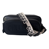 Banano Guess Negro Correa Con Logo