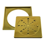 Ralo Grelha C/ Porta Grelha Dourado 15x15