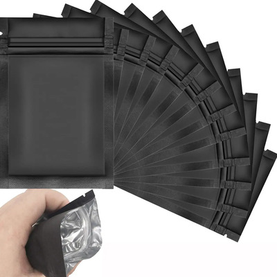 . 400 Bolsas Resellables Holográficas Negro Cierre 12x8 A