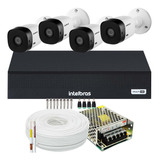 Kit Cftv 4 Cameras Segurança Intelbras Residencial 1008 S/hd