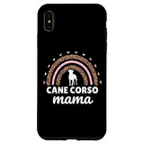 Funda Para iPhone XS Max Cane Corso Mama Leopard Rainbow -02