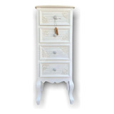 Mueble Blanco Vintage 4 Cajones - S4043