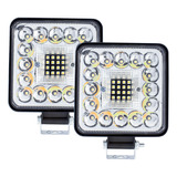 Kit De Faros Con Estrobo Blanco/ Ámbar 33 Leds 48w Tunelight