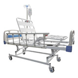 Cama Hospitalar 3 Movimentos Dx3 C/ Suporte Soro Dellamed Cor Branco