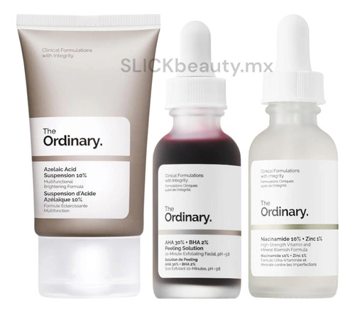 The Ordinary Aha Peeling + Acido Azelaico + Niacinamida