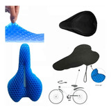 Cojín En Gel Azul Para Bicicleta Sillín + Forro Protector