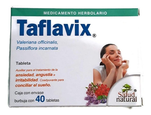 Taflavix 40 Tabs Con Valeriana Y Pasiflora Sabor Sin Sabor