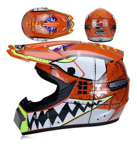 Casco Rosa/ Negro Niños Motocross Enduro