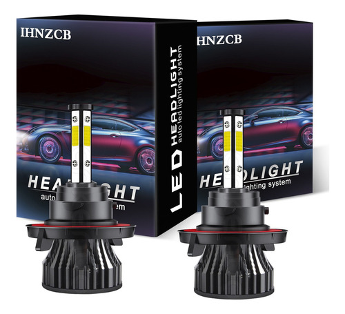 Kit Faros Led H13 4 Lados, 6000 K, Blanco, Luces Bajas