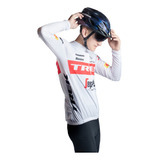 Jersey Ciclismo Ruta Mtb Trek Blanco Manga Larga