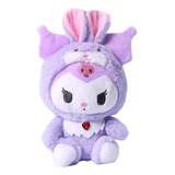 Peluche Kuromi Sanrio Violeta Conejo 25x15 En Bolsa Regalo