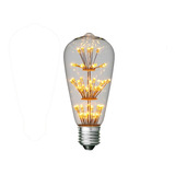 Bombillo Vintage Led Edison Estrellas Tipo Pera