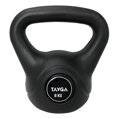 Pesa Rusa Kettlebell 8k Plastico Crossfit Gym Gimnasio Tayga Negro | Meses sin interés