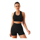 Conjunto Deportivo Mujer Gym Yoga Shorts Levanta Gluteos