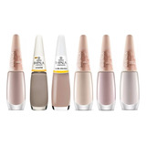 Kit Esmalte Impala Nude Manicure Unhas 6 Un