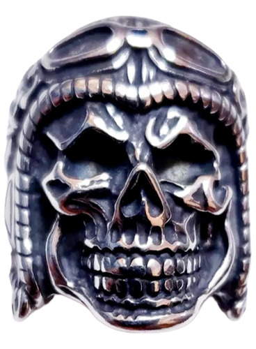 Anillo Calavera Acero Quirúrgico Motoquero Gótico 