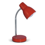 Lampara Mesa Estudio Escritorio Velador Flexible Luz Led Estructura Rojo