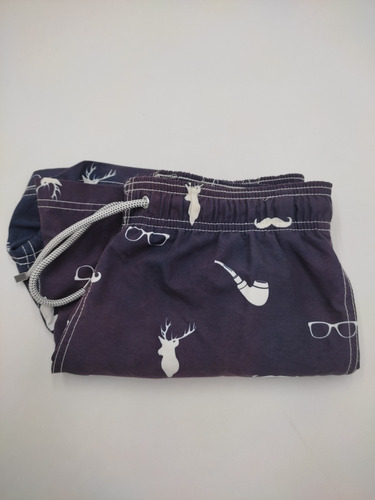 Short Acapella Azul Marino Lentes  Bigotes Xs 