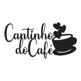 Cantinho Co Cafe Xícara Mdf Preto Decorativo 15x30 Decoração