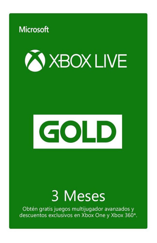 Xbox Live Suscripción 3 Meses Código Digital