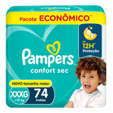 Fralda Pampers Confort Sec Xxxg 74 Unidades