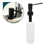 Dispenser Dosador Detergente 500ml Inox Preto Fosco Cozinha