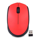 Mouse Logitech Inalambrico Rojo M170