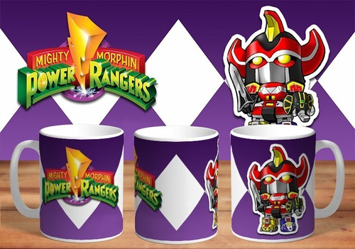 Taza - Tazón De Ceramica Sublimada Power Rangers: Megazord