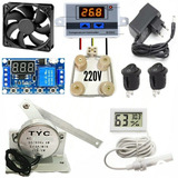 Kit Para Chocadeira 220v Termostato Motor Ventoinha 120mm