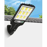 Luminária Solar Led Parede Refletore 72 Cob Sensor Jx-616c Cor Preto