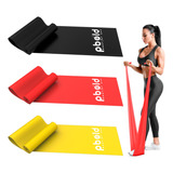 Banda Elasticas Largas Terapia Fitness Yoga X3 Resistencias