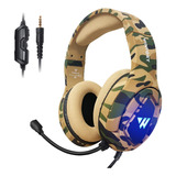 Auriculares Con Cable Rgb Para Juegos Auriculares Camuflaje