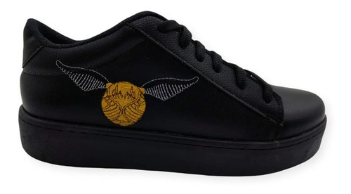 Tenis De Snitch Dorada Harry Potter Bordados Unisex