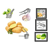 Kit Cozinha Espremedor Alho + Limão + Batata