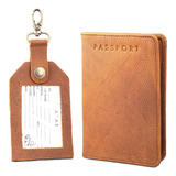 Funda Para Portapasaporte Yayas Porta Pasaporte + Tag - Café Claro