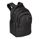 Mochila Grande 3 Compartimentos Laptop Sestini Easy Preto