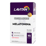 Melatonina Lavitan Sabor Morango 90 Caps Dormir Bem