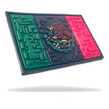 Parche Pvc Insignia Bandera Mexico Tactico Pixel Lavable