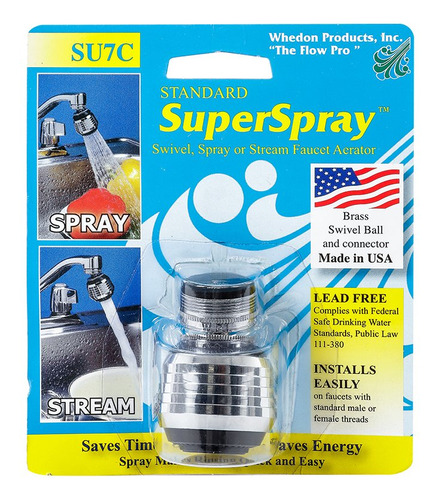 Ahorrador De Agua Para Lavaplatos Super Spray Su7c-plateado