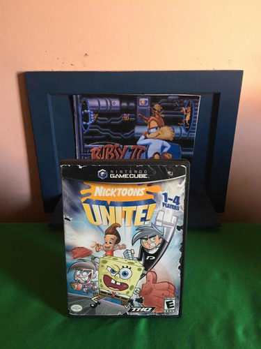 Nintendo Game Cube Nicktoons United Somente Capa Do Jogo