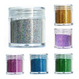 Pack 12 Colores Polvos Pigmentos Glitter Para Uñas Y Cuerpo