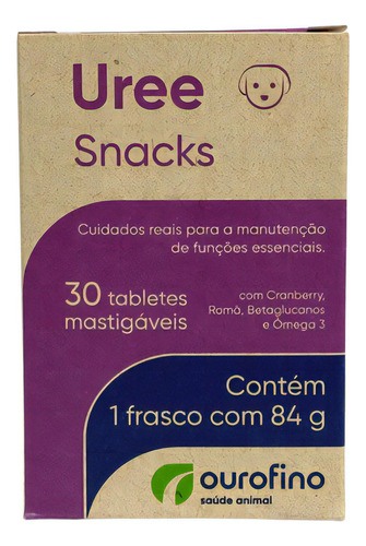 Uree Snacks P/ Cães C/ 30 Tabletes 84g
