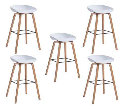 Set X5 Silla De Bar Ferrara Moderna Altura De 75cm