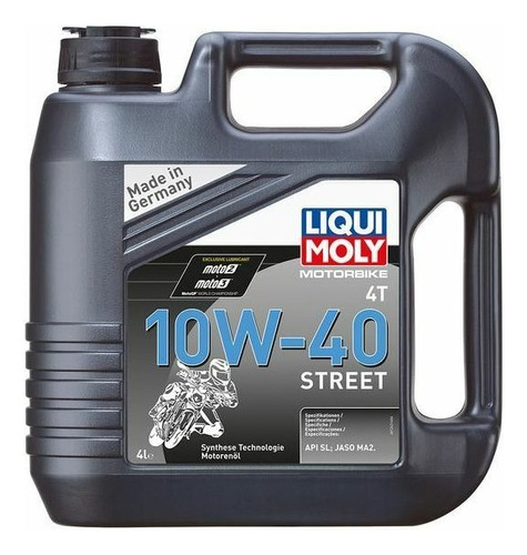 Aceite Para Motor Liqui Moly Sintético 10w-40 Para Motos Y Cuatriciclos