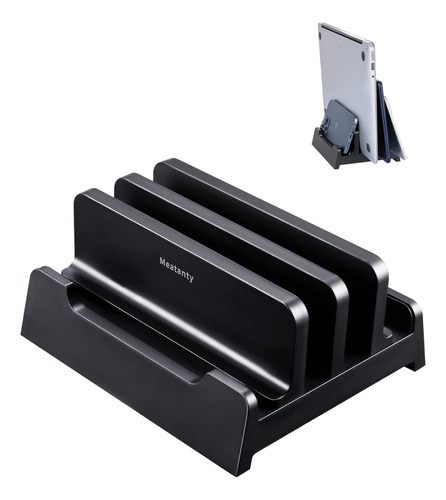 Base Soporte Vertical Doble Macbook  Portátil Tablet Celular