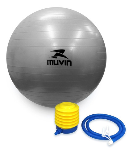 Bola De Pilates Muvin 65cm - Até 300 Kg - Com Bomba  Fitness