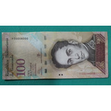 Billete De 100 Bolívares Con Serie Binumeral, Estado 9